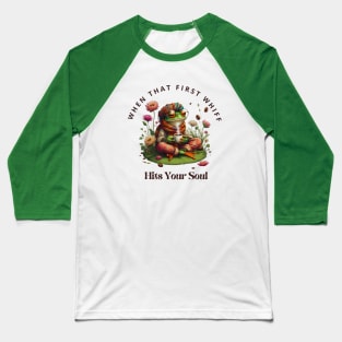 When that first whiff of coffee hits your soul, boho frog design Baseball T-Shirt